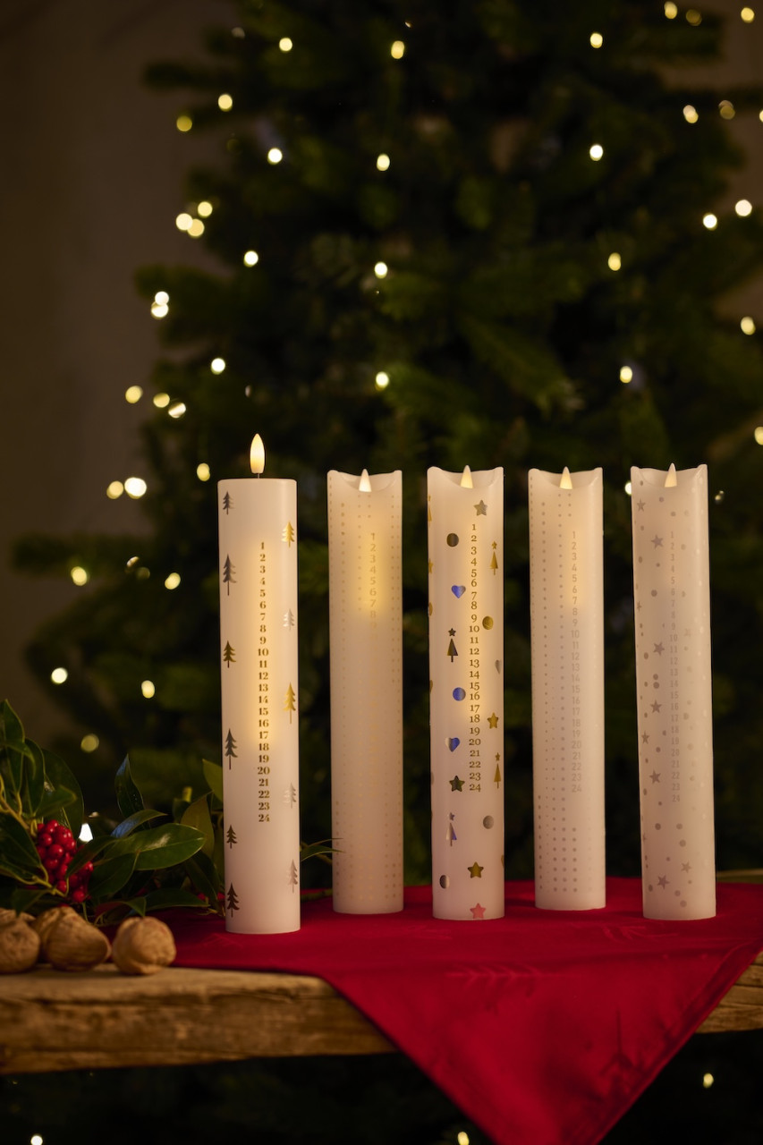 Sirius LED Adventní svíčka Sara Calendar Gold