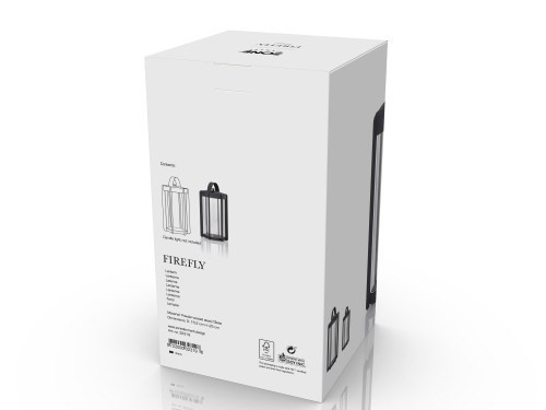 LED lucerna Firefly Black 25 cm