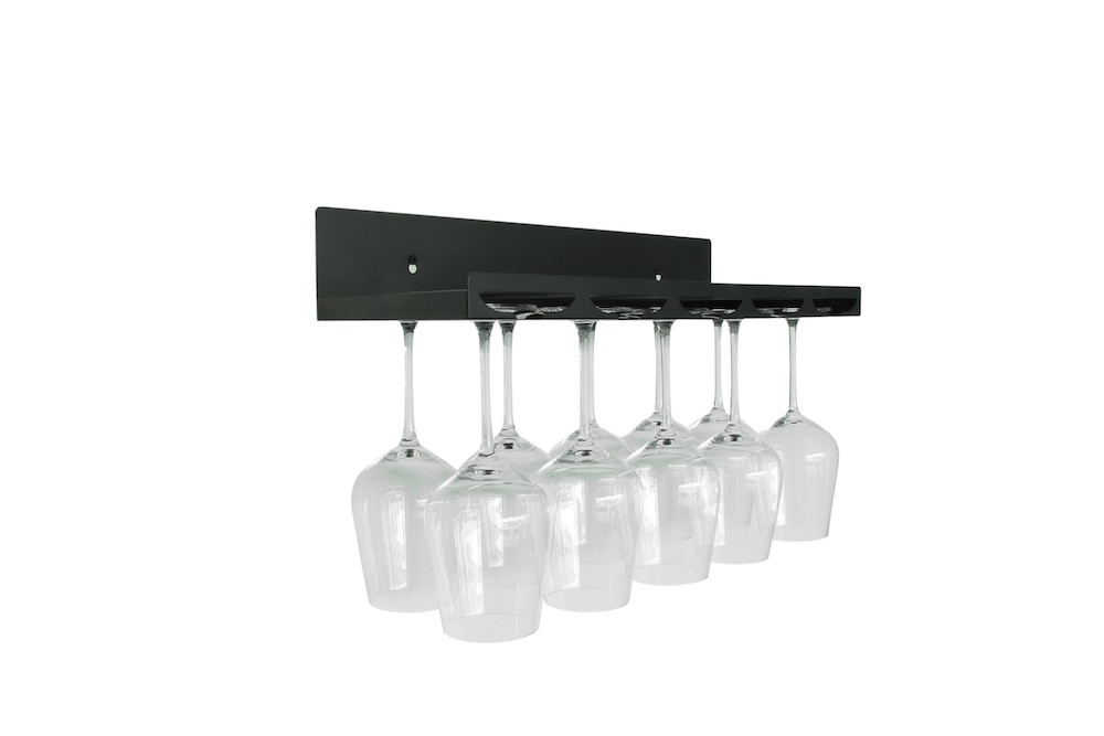 Kovový stojan na sklenice na víno Black