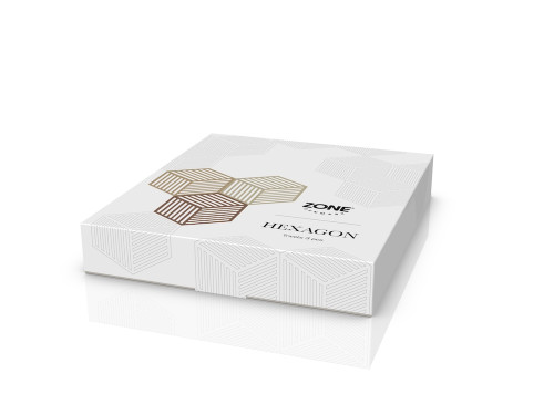 Sada silikonových podložek pod horké Hexagon (3 ks) Khaki/Warm sand/Almond