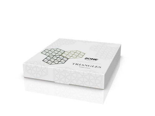 Sada silikonových podložek pod horké Triangles (3 ks) Rosemary/Matcha/Olive Taupe