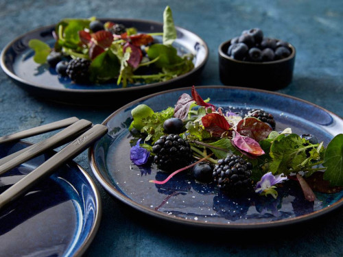 Kameninový mělký talíř 27 cm Black/Dark Blue