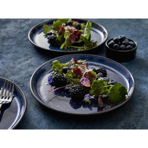 Kameninový mělký talíř 27 cm Black/Dark Blue