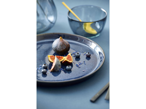 Kameninový mělký talíř 27 cm Black/Dark Blue