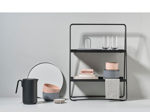 Kovová stojací police A-Table 75 cm Black