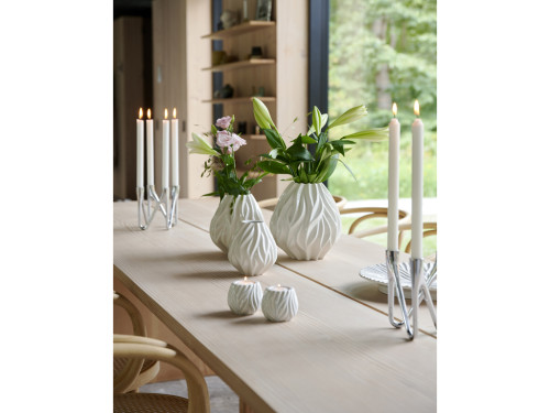 Stojánek na čajovou svíčku Flame (sada 2 ks) White