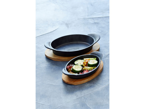 Zapékácí a servírovací litinový tác  21x15x4,3 cm