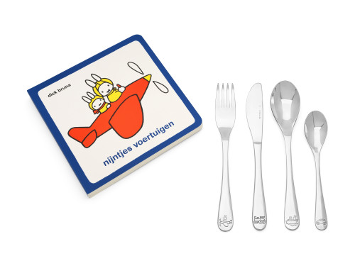 Dětská sada příborů (4 ks) Miffy + knížka