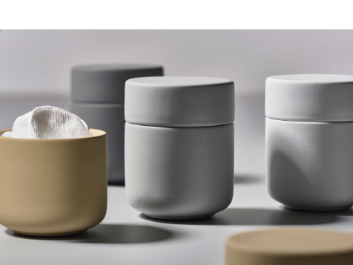 Kameninová dóza s víkem Ume Warm Sand