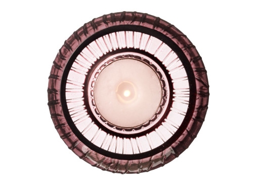 Skleněný stojánek s LED čajovou svíčkou Kusintha Pink (sada 2 ks)