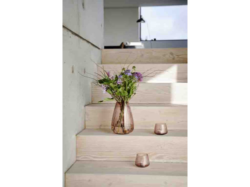 Skleněný stojánek s LED čajovou svíčkou Kusintha Pink (sada 2 ks)