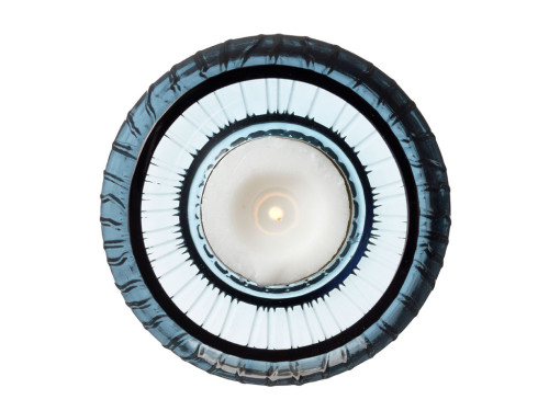 Skleněný stojánek s LED čajovou svíčkou Kusintha Blue (sada 2 ks)