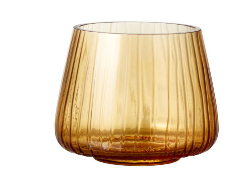 Skleněný stojánek s LED čajovou svíčkou Kusintha Amber (sada 2 ks)