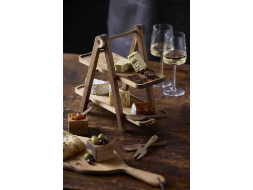 Akáciové servírovací etažér 36x18,4x30 cm