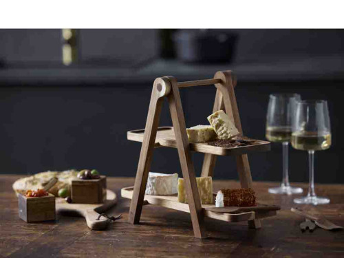 Akáciové servírovací etažér 36x18,4x30 cm