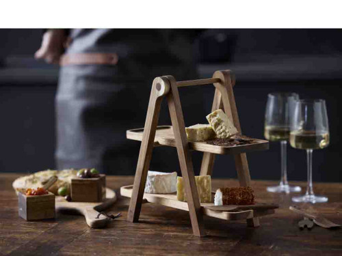 Akáciové servírovací etažér 36x18,4x30 cm