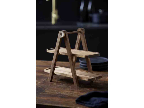 Akáciové servírovací etažér 36x18,4x30 cm