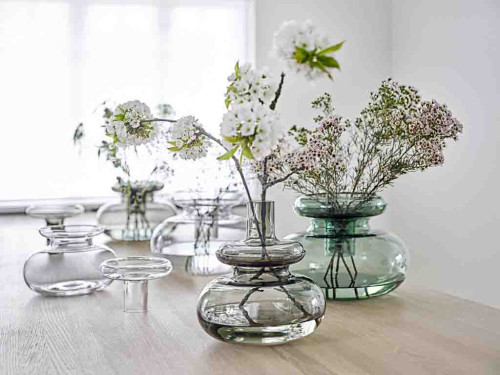 Ručně foukaná váza 23 x 25 cm Pure Clear