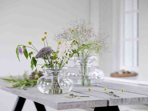 Ručně foukaná váza 23 x 25 cm Pure Clear