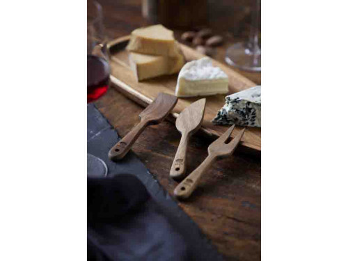 Sada akáciových nožů na sýr (3 ks)