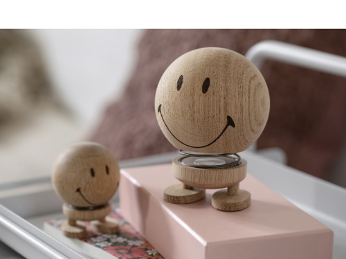 Figurka Hoptimist Smiley M Neopracovaný dub