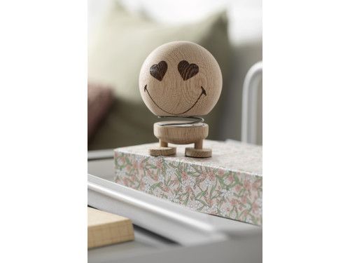 Figurka Hoptimist Smiley Love M Neopracovaný dub
