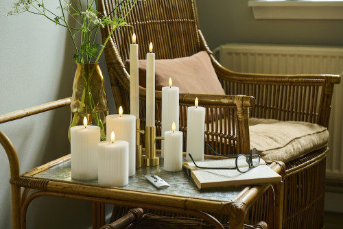 Sada dobíjecích LED svíček Smilla White (3 ks)