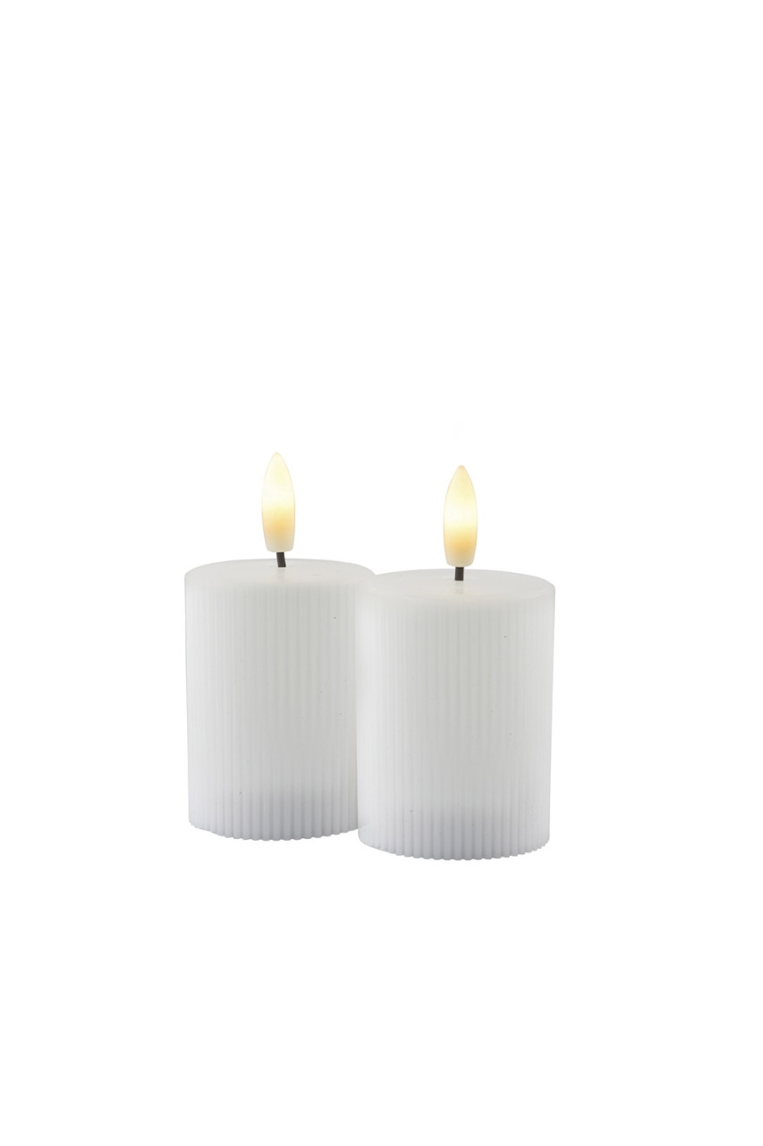 Sada dobíjecích LED svíček Smilla White (2 ks)