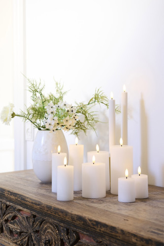 Sada dobíjecích LED svíček Smilla White (2 ks)