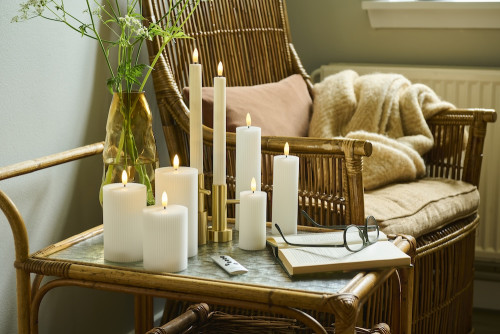 Sada dobíjecích LED svíček Smilla White (3 ks)