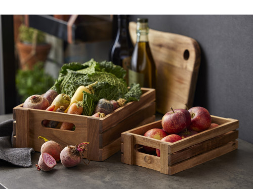 Sada krabiček z akáciového dřeva (2 ks)