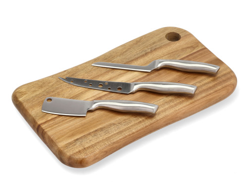 Krájecí prkénko na sýr a sada 3 nožů
