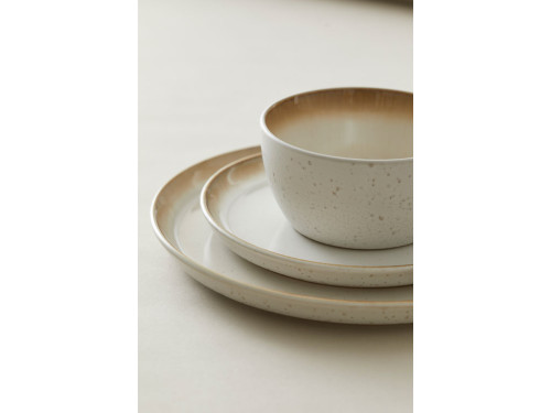 Kameninový mělký talíř 27 cm Cream/Cream