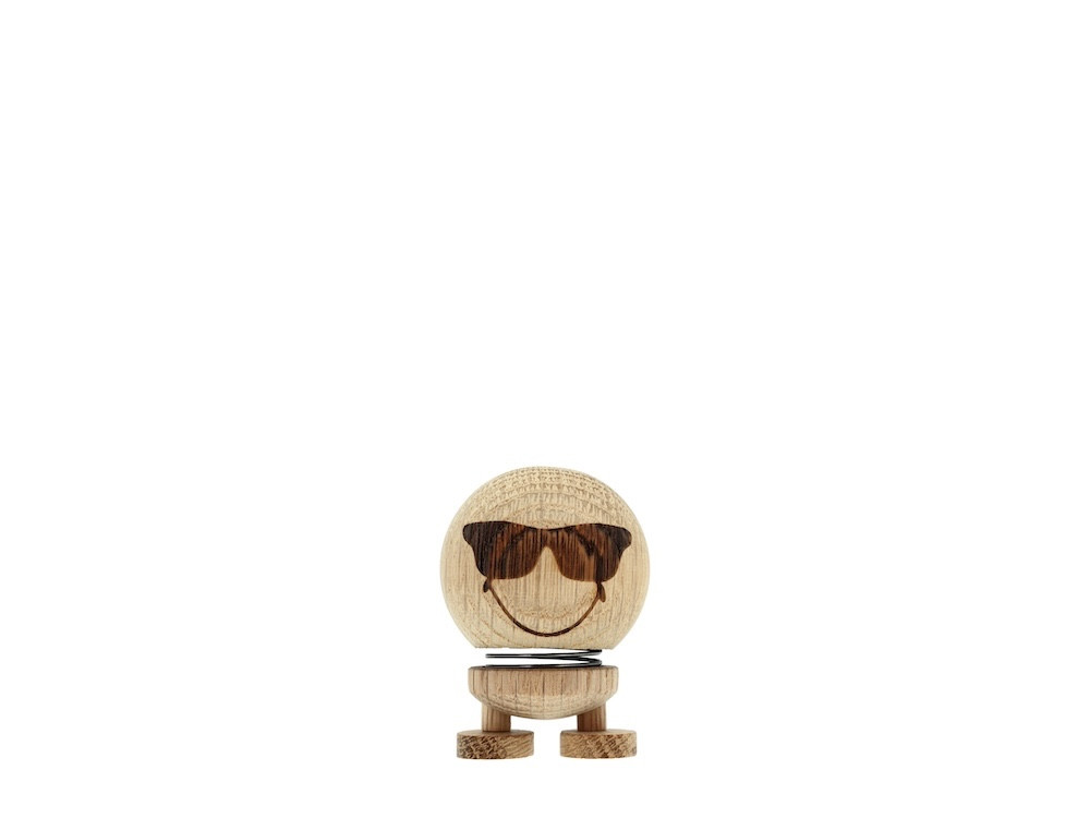 Figurka Hoptimist Smiley Cool S Neopracovaný dub