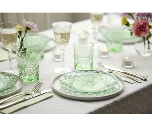 Skleněný talíř Sorrento 21 cm 4ks Green