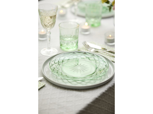 Skleněný talíř Sorrento 21 cm 4ks Green