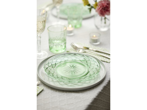 Skleněný talíř Sorrento 21 cm 4ks Green