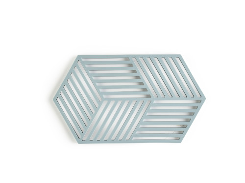 Silikonová podložka pod horké Hexagon Fog Blue 24 cm