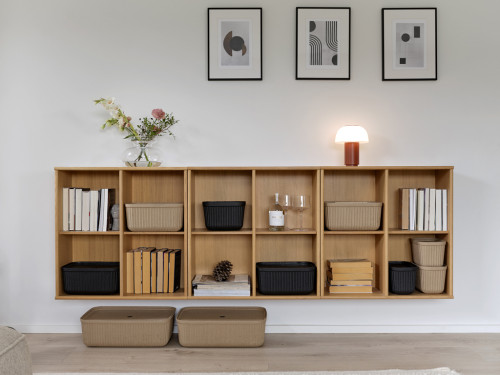 Úložný box Pulp Black (sada 2 ks) 23x15 cm