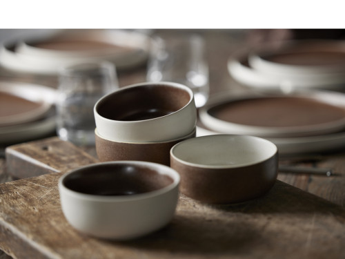 Kameninová servírovací miska North 11 cm White/Matte Bark