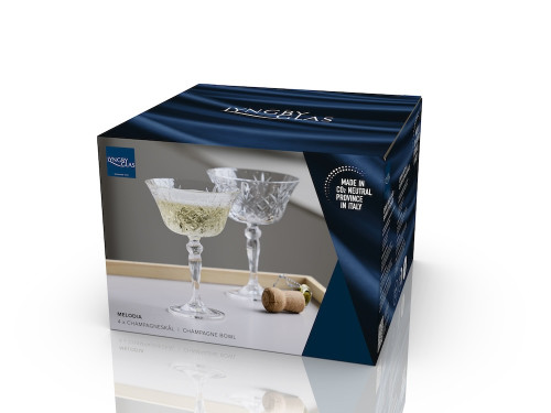 Sklenice na šampaňské Melodia 26 cl (4 ks)