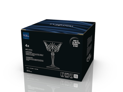 Sklenice na šampaňské Melodia 26 cl (4 ks)