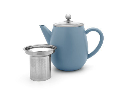 Dvoustěnná konvička na čaj Duet Eva 1,1l modrá