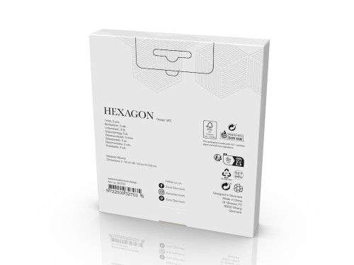 Sada silikonových podložek pod horké Hexagon (3 ks) Indigo/Fog/Olive Taupe