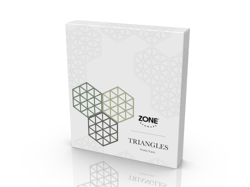 Sada silikonových podložek pod horké Triangles (3 ks) Rosemary/Matcha/Olive Taupe