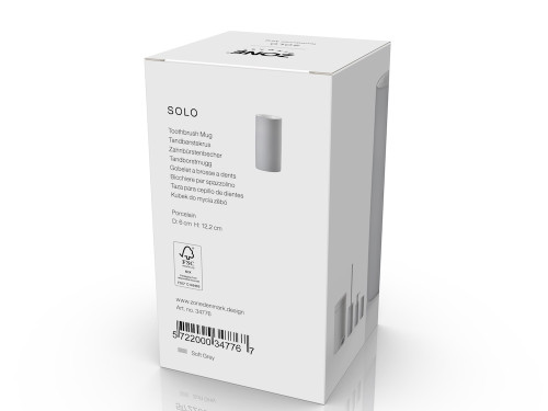 Kelímek na zubní kartáček Solo Soft Grey