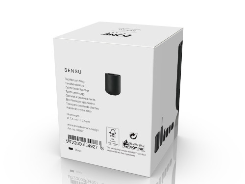 Kelímek na zubní kartáček Sensu Black