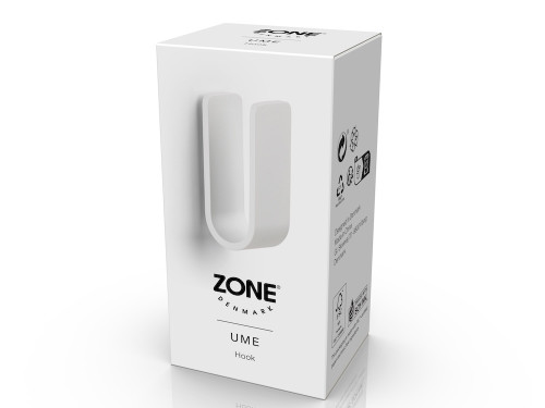 Kovový háček na zeď Ume White