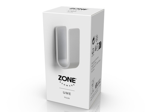 Kovový háček na zeď Ume Soft Grey