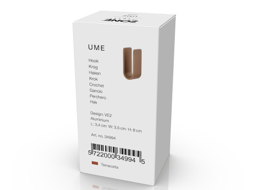 Kovový háček na zeď Ume Terracotta